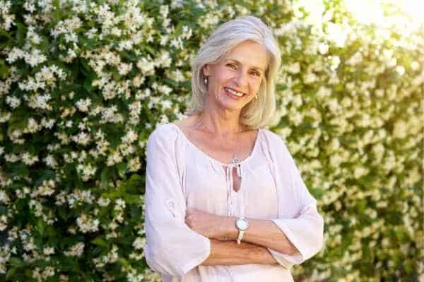 Older woman happy with urinary incontinence treatment Malvern Wells